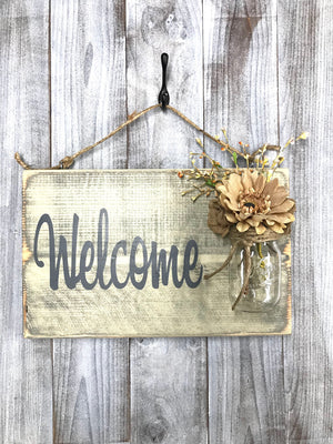 Rustic Home Decor Ideas - Welcome Porch Sign - Red Roan Signs | Custom Rustic Home Decor 