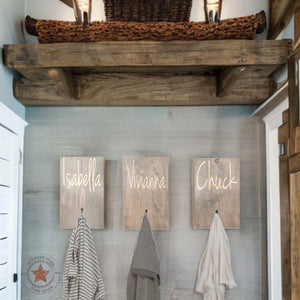 Versatile Farmhouse Wall Organizer - Perfect Gift for Bathroom, Entryway, and Home Owners - Towel holders Coat Hooks and backpack organizer