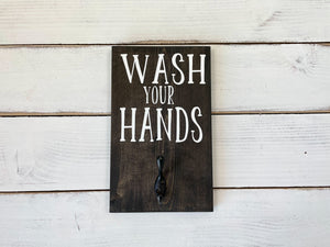 Wash Your Hands Bathroom Hook