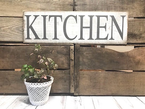 Farmhouse Rustic Kitchen Wood Sign