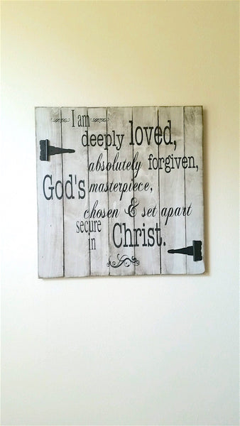 Deeply Loved Large Rustic Wood Sign – RedRoanSigns