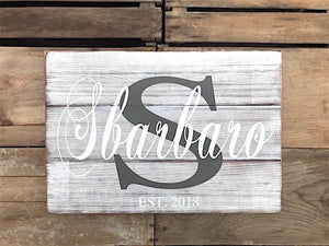 Rustic Farmhouse Established Wood Signs for the Family