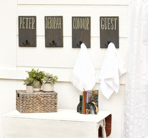 Custom Name Hook Signs for your Entryway