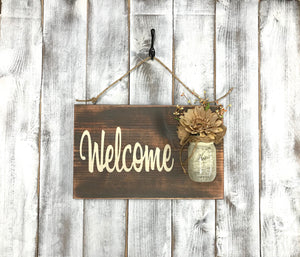 Farmhouse Country Decor - Welcome Sign for your Home - Gift for Mom - Red Roan Signs | Custom Rustic Home Decor 
