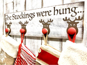 Christmas Stocking Reindeer Holder