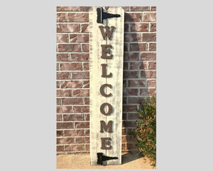 Large Welcome Sign Rustic Country - Barn Red - Red Roan Signs | Custom Rustic Home Decor 