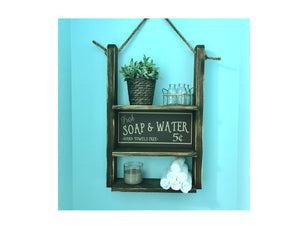 Bathroom Shelf - Bathroom Shelving - Rustic Home Decor - Red Roan Signs | Custom Rustic Home Decor 