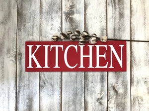 Farmhouse Rustic Red Wood Sign for Your Kitchen - Gift for Her - Red Roan Signs | Custom Rustic Home Decor 